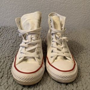 White converse high tops